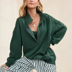SOLD! Aerie Oh Snap Sweatshirt Rugged Green